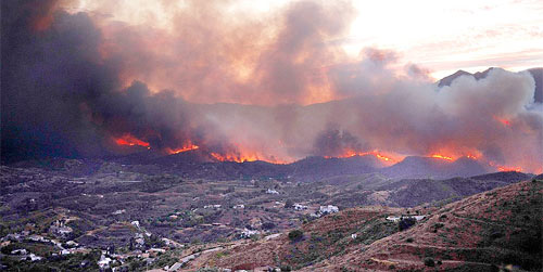 Пожар в Испании