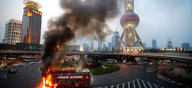 Fire in Shanghai